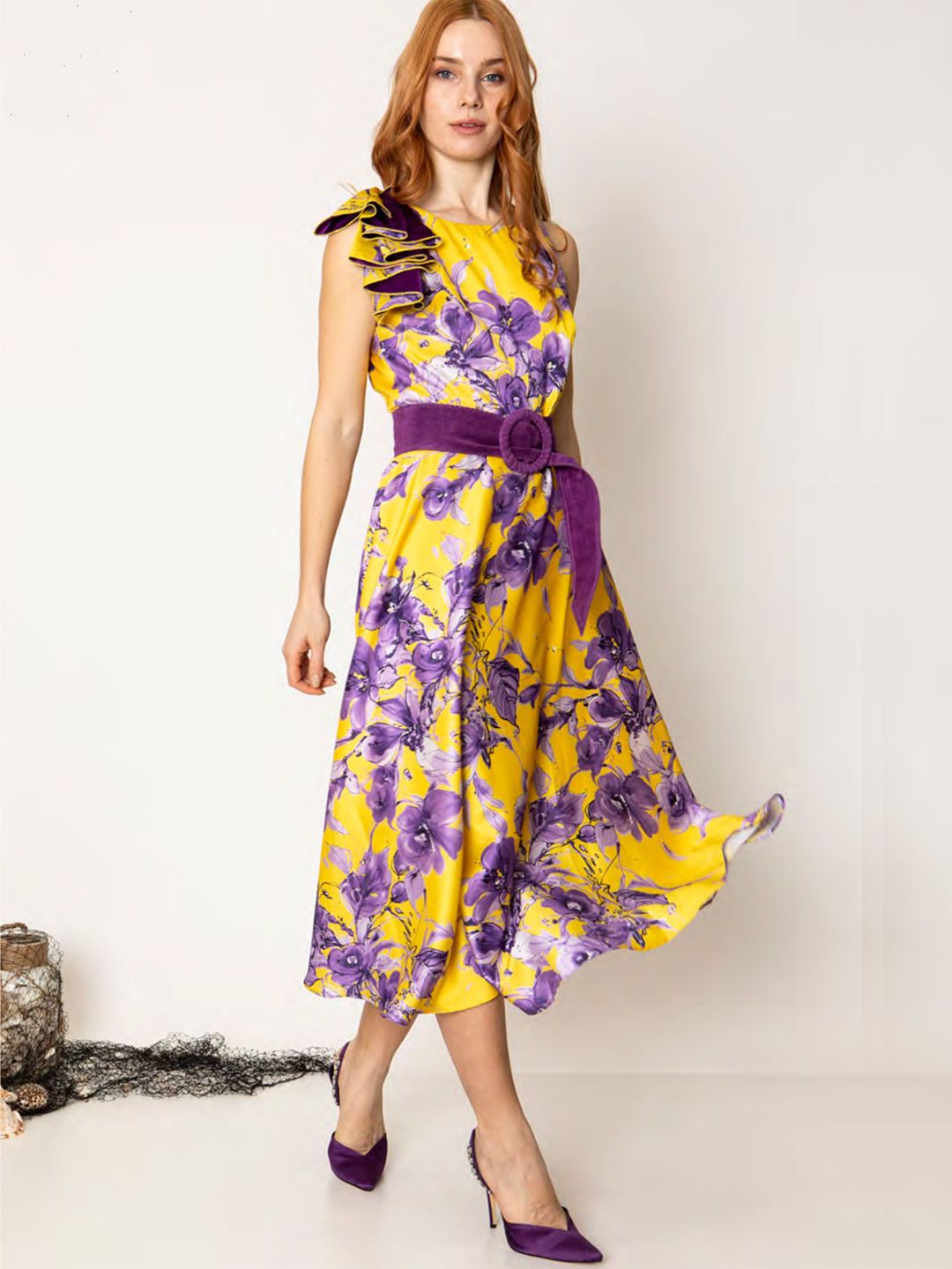 Φόρεμα Midi Floral Maxin